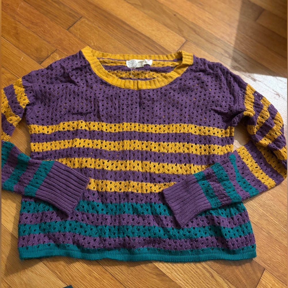 Flying Tomato Colorful Striped Knit Women's Sweater